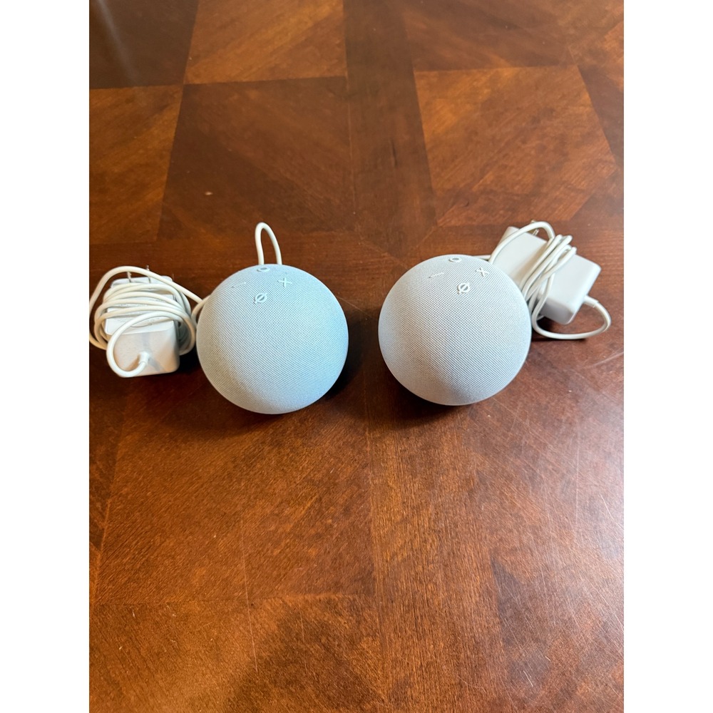 Amazon Echo Dot 5th Gen Glacier White Smart Speaker Alexa Set of 2